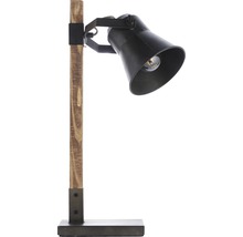 Lampe de table en bois et métal