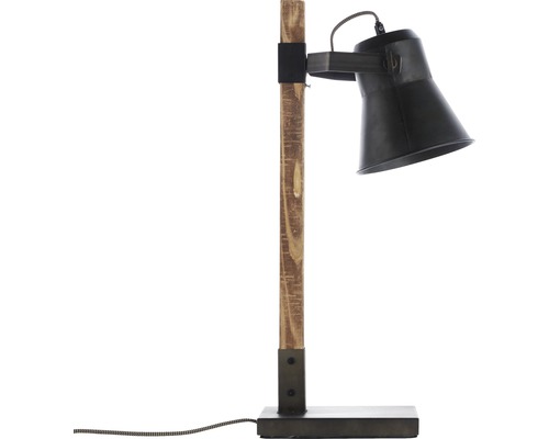 Lampe de table en bois et métal