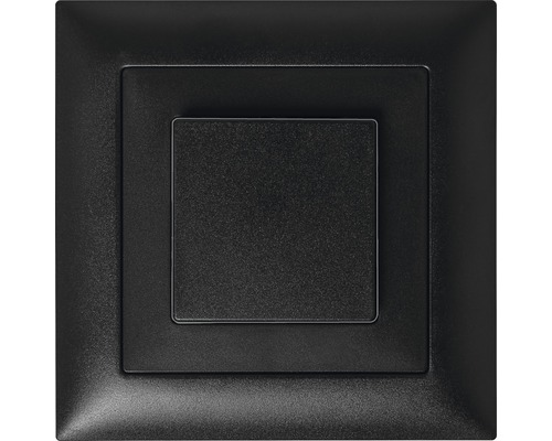 Interrupteur encastré Edizio Due IP20 non éclairé noir 88x88 mm