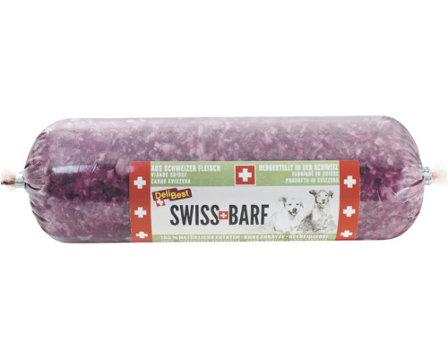 DeliBest SWISS BARF Pferde Wurst 500 g DeliBest Swiss Barf für Hunde, hergestellt aus Schweizer Fleisch