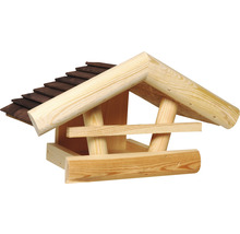 Mangeoire en bois avec toit