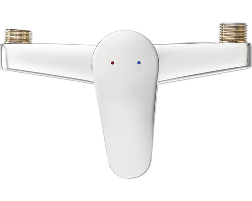 Mitigeur de douche apparent avec marquages eau chaude et eau froide