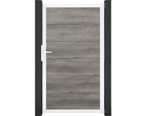 Portail simple GroJa BasicLine cadre aluminium 100 x 180 cm Monument Oak
