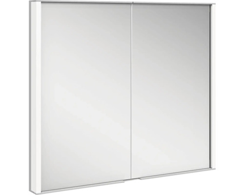 Armoire de toilette à LED KEUCO Royal Match lxhxp 80x70x15 cm argent pour montage mural