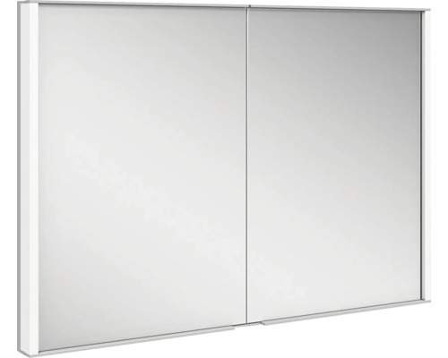 LED Spiegelschrank KEUCO Royal Match BxHxT 100x70x15 cm silber für Wandeinbau