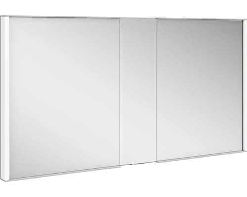 LED Spiegelschrank KEUCO Royal Match BxHxT 130x70x15 cm silber für Wandeinbau