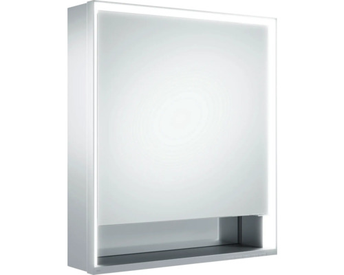 Armoire de toilette à LED KEUCO Royal Lumos gauche lxhxp 65x73.5x16.5 cm argent Armoire de toilette avec éclairage pour la salle de bain
