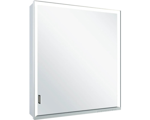 Armoire de toilette à LED KEUCO Royal Lumos droite lxhxp 65x73.5x16.5 cm argent Armoire de toilette avec éclairage pour la salle de bain