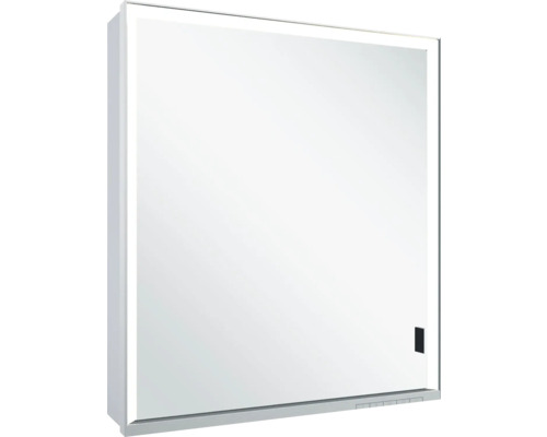 Armoire de toilette à LED KEUCO Royal Lumos gauche lxhxp 65x73.5x16.5 cm argent Armoire de toilette avec éclairage pour la salle de bain