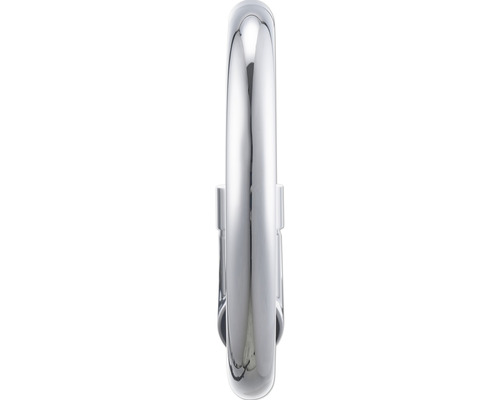 Detailansicht eines verchromten Ring-Siphons
