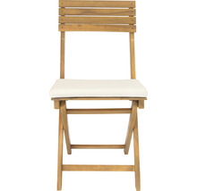 Chaise pliante en bois avec coussin d''assise