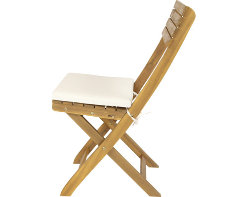 Chaise de jardin en bois avec coussin d''assise