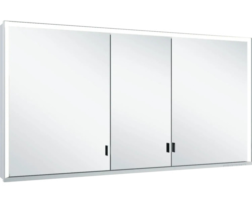 Armoire de toilette à LED KEUCO Royal Lumos lxhxp 140x73.5x16.5 cm argent Armoire de toilette avec trois portes et éclairage