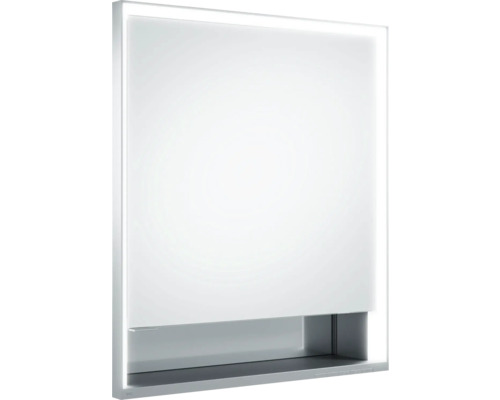 Armoire de toilette à LED KEUCO Royal Lumos droite lxhxp 65x73.5x16.5 cm argent pour montage mural