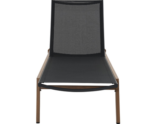 Gartensonnenliege mit Holzrahmen und Netzbespannung