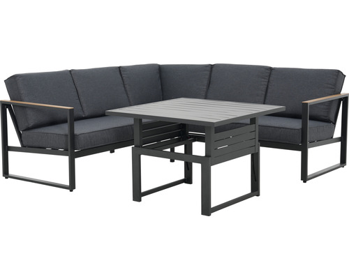 Eckloungegruppe mit Tisch für den Aussenbereich