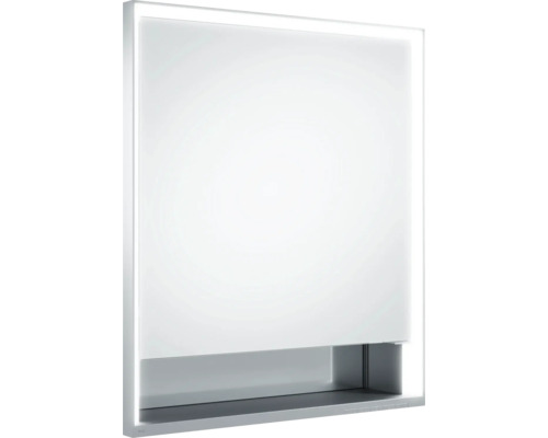 Armoire de toilette à LED KEUCO Royal Lumos gauche lxhxp 65x73.5x16.5 cm argent pour montage mural