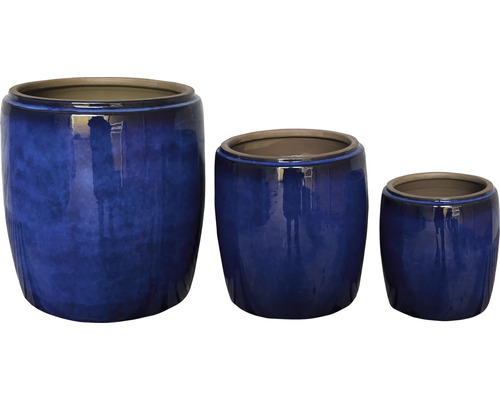 Blumentopfset aus Keramik, drei Größen