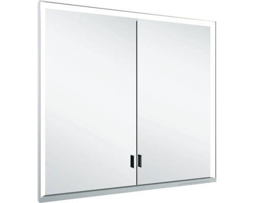 Armoire de toilette avec LED KEUCO Royal Lumos 80 cm argent 2 portes pour montage mural