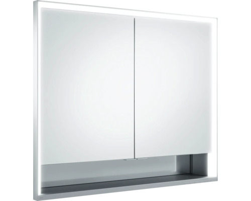LED Spiegelschrank KEUCO Royal Lumos BxHxT 90x73.5x16.5 cm silber für Wandeinbau