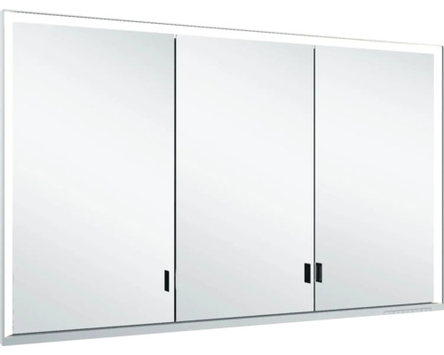 Armoire de toilette avec LED KEUCO Royal Lumos 120 cm argent 3 portes pour montage mural