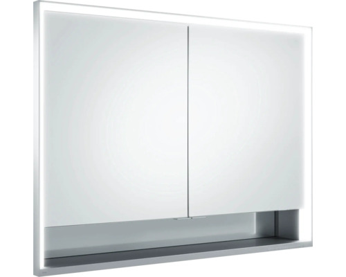 LED Spiegelschrank KEUCO Royal Lumos BxHxT 105x73.5x16.5 cm silber für Wandeinbau