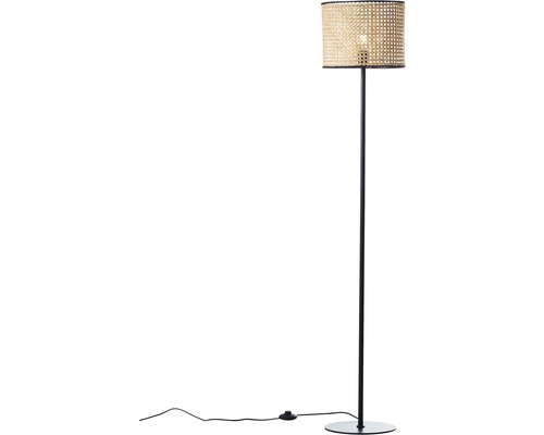 Stehlampe mit Rattan Schirm
