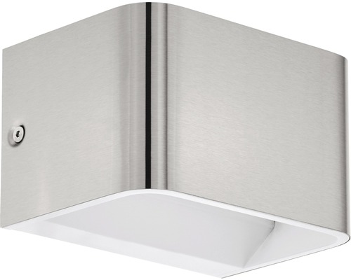 Applique murale LED Alu 6W 600 lm 3000 K blanc chaud hxL 80x130 mm Sania nickel-mat Applique murale en métal
