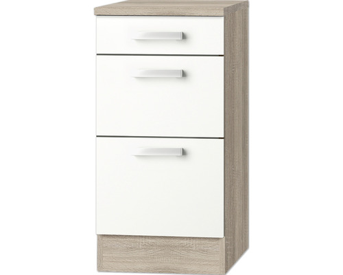 Meuble bas de salle de bains avec trois tiroirs