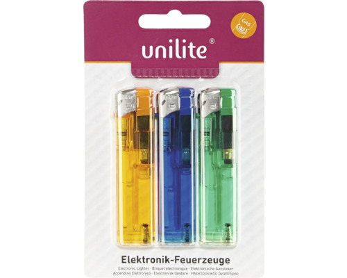 Feuerzeuge elektronisch 3er farblich assortiert Feuerzeuge elektronisch 3er farblich assortiert