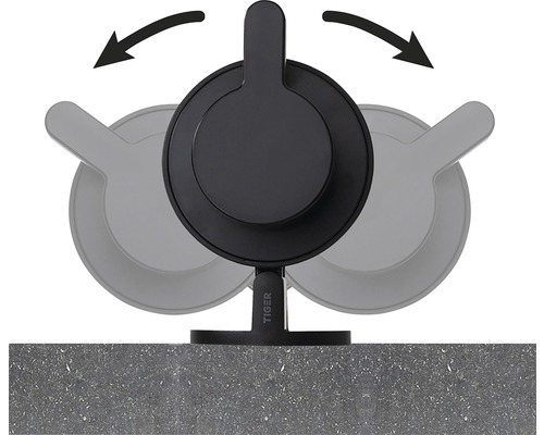 Crochet porte-serviettes pivotant Tiger pour montage mural