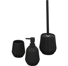 Ensemble de salle de bain avec distributeur de savon, gobelet pour brosse à dents et brosse de toilette