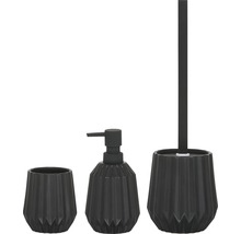 Badezimmer Set mit Seifenspender, Zahnputzbecher und Toilettenbürste
