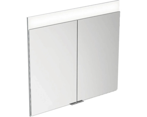 Armoire de toilette avec LED KEUCO Edition 400 71 cm argent 2 portes pour montage mural