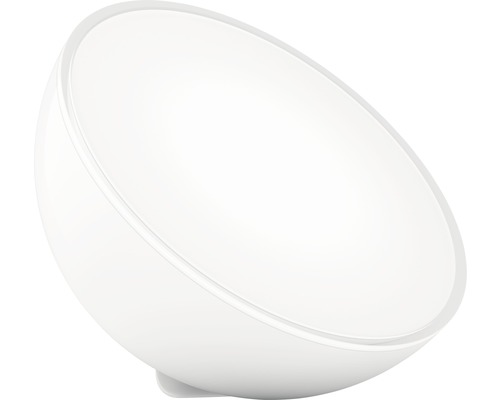 Weisse Tischleuchte in Halbkugelform