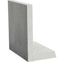 L-Stein Winkelstein Sichtbeton bewehrt grau 100 x 12 x 105 cm Fusstiefe = 60 cm