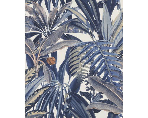 Vliestapete 689501 Rhapsody blätter blau Dschungel Tapete mit botanischem Motiv