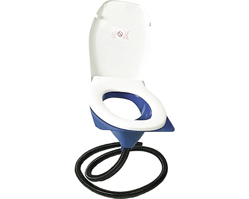 Insert de séparation d'urine SEPARETT Privy 501 blanc/bleu avec abattant WC 1121-03 Toilettes mobiles avec raccord de tuyau