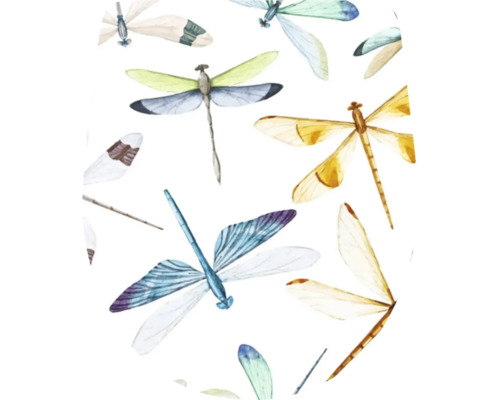 DIAQUA WC-Sitz Arles Dragonfly Decor Weiss glänzend mit Absenkautomatik