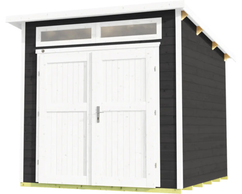 Abri de jardin avec double porte et fenêtres