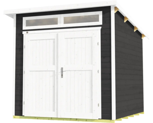 Abri de jardin avec double porte et fenêtre
