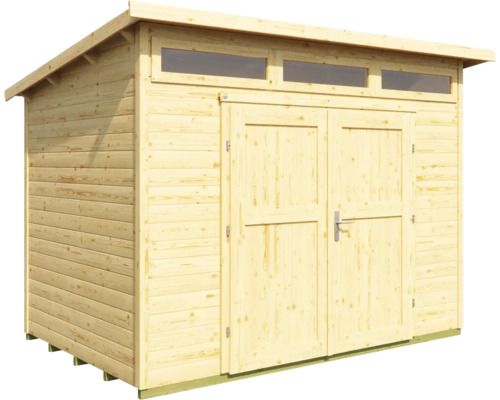 Gartenhaus aus Holz mit Doppeltür und Fenstern