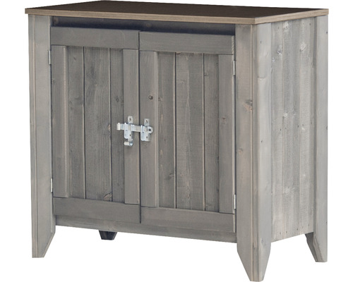 Gartenschrank/Outdoorküche Konsta Typ 559 Sideboard inkl. 2 Türen 80x40x73 cm hellgrau