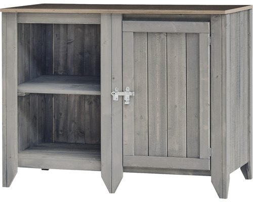 Gartenschrank/Outdoorküche Konsta Typ 559 Sideboard inkl. 1 Tür 115x60x88 cm hellgrau