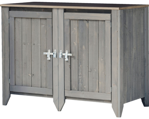 Gartenschrank/Outdoorküche Konsta Typ 559 Sideboard inkl. 2 Türen 115x60x88 cm hellgrau