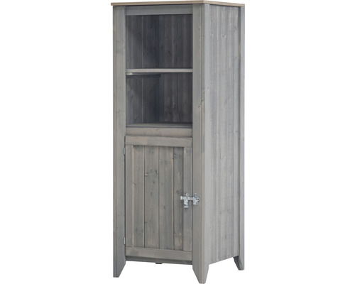 Gartenschrank/Outdoorküche Konsta Typ 559 Hochschrank inkl. 1 Tür 60x60x160 cm hellgrau