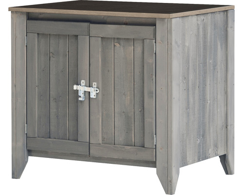 Gartenschrank/Outdoorküche Konsta Typ 559 Sideboard inkl. 2 Türen 80x60x73 cm hellgrau