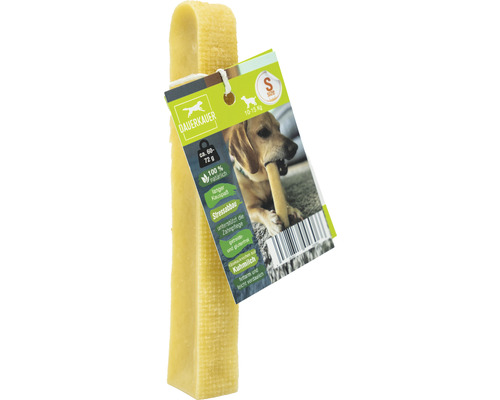 Friandises pour chiens DAUERKAUER Dauerkauer S à base de lait 1 pièce env. 60 g, hygiène dentaire, diminution du stress pour les chiens de 10 à 15 kg friandises à mâcher, fromage en forme d'os à mâcher