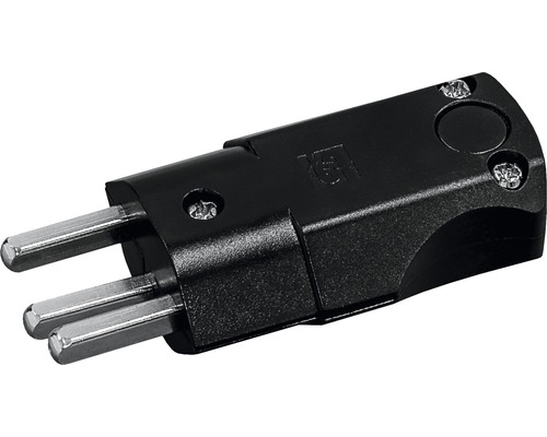 Prise d'angle MID 3 pôles T23 noire Fiche tripolaire pour installations électriques