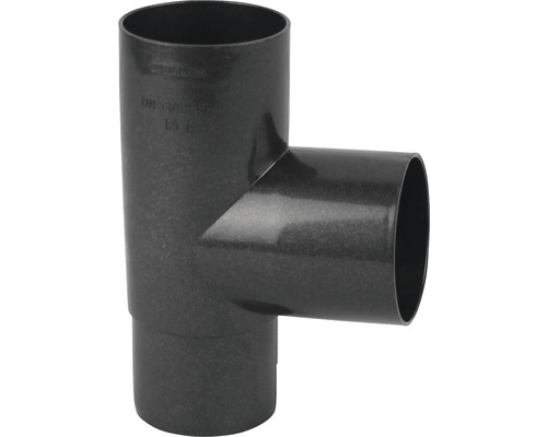 Embranchement de tuyau Marley en plastique rond 87° métallique anthracite DB703 DN 53/53 mm